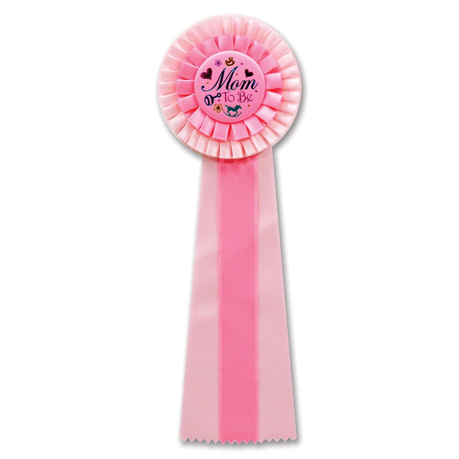 Beistle Pink Mom To Be Deluxe Rosette