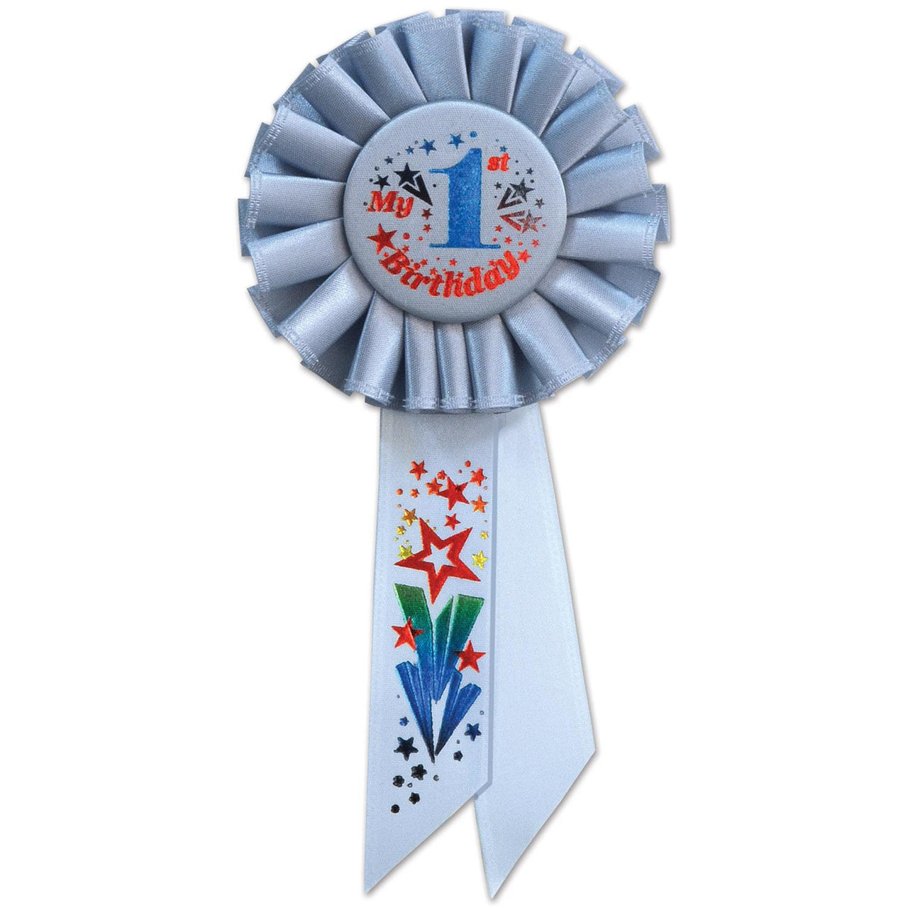 Beistle My 1st Birthday Rosette - blue