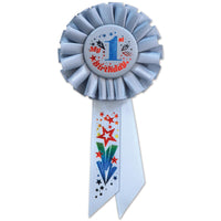 Beistle My 1st Birthday Rosette - blue