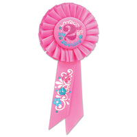 Beistle My 2nd Birthday Rosette - pink