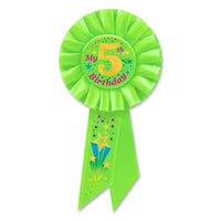 Beistle My 5th Birthday Rosette - lime green