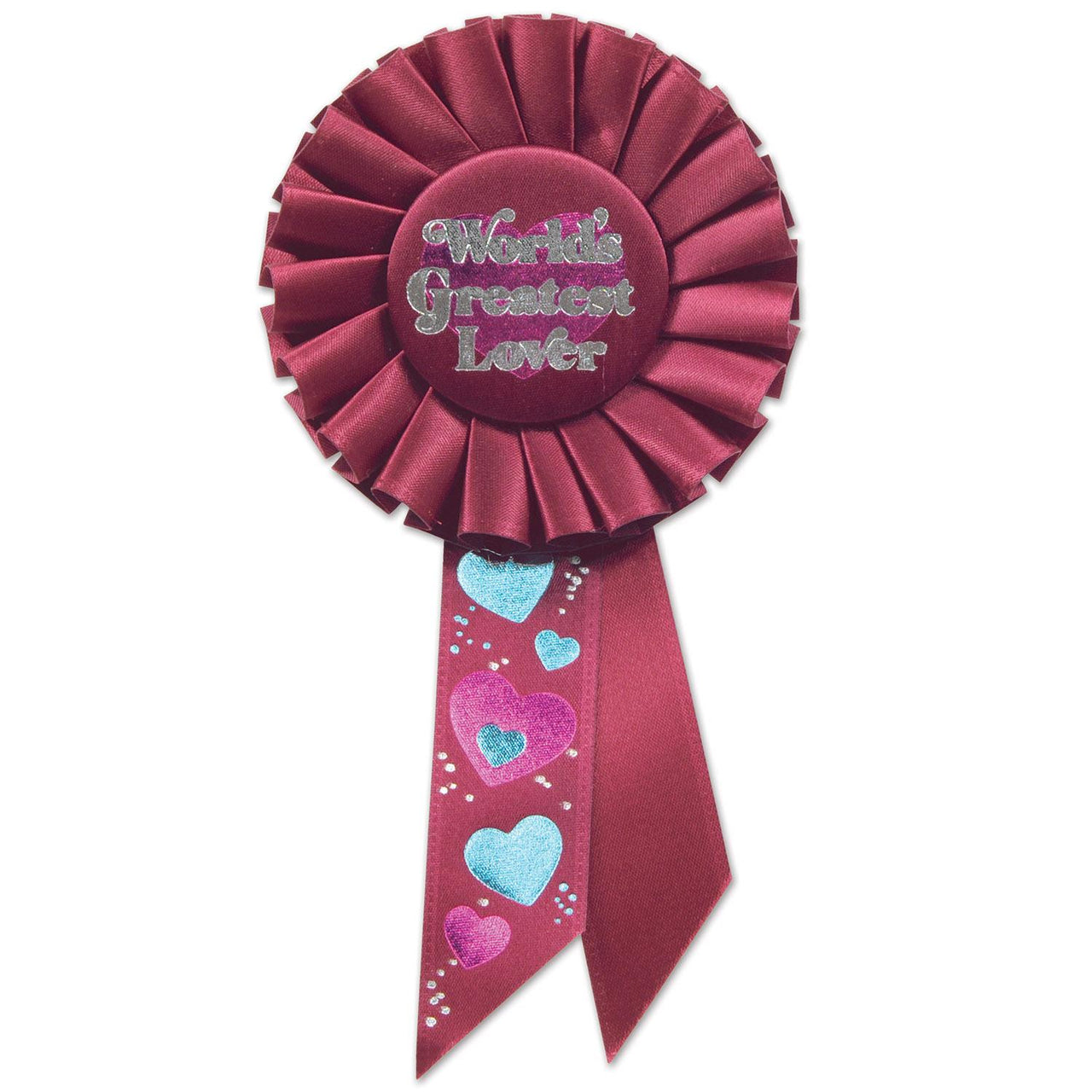 Beistle Valentine's Day World's Greatest Lover Rosette