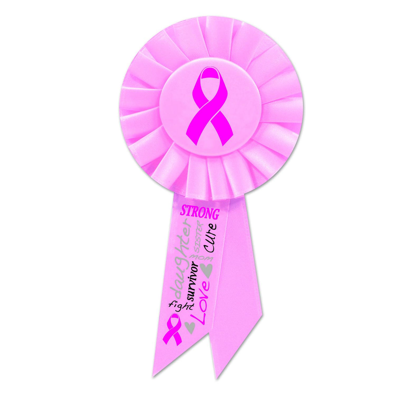Beistle Pink Ribbon Rosette