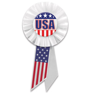 Beistle USA Rosette- Red, White and Blue