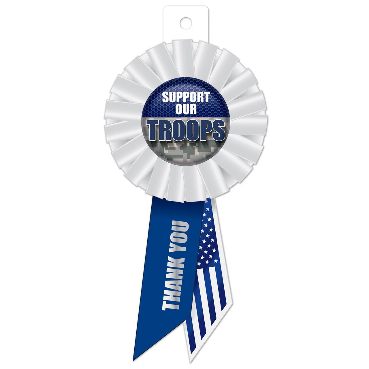 Beistle Support Our Troops Rosette (Case of 6)
