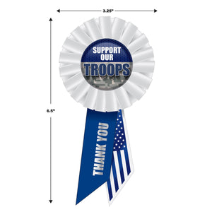 Beistle Support Our Troops Rosette (Case of 6)