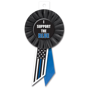 Beistle I Support The Blue Rosette (Case of 6)