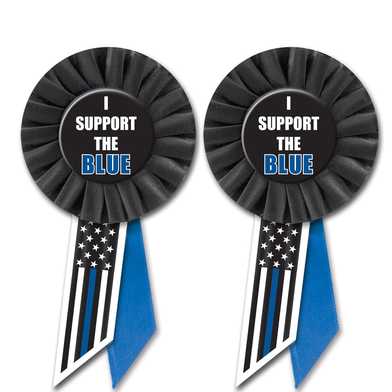 Beistle I Support The Blue Rosette (Case of 6)
