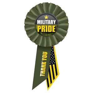 Beistle Military Pride RosetteArmy- 6.5 Inch