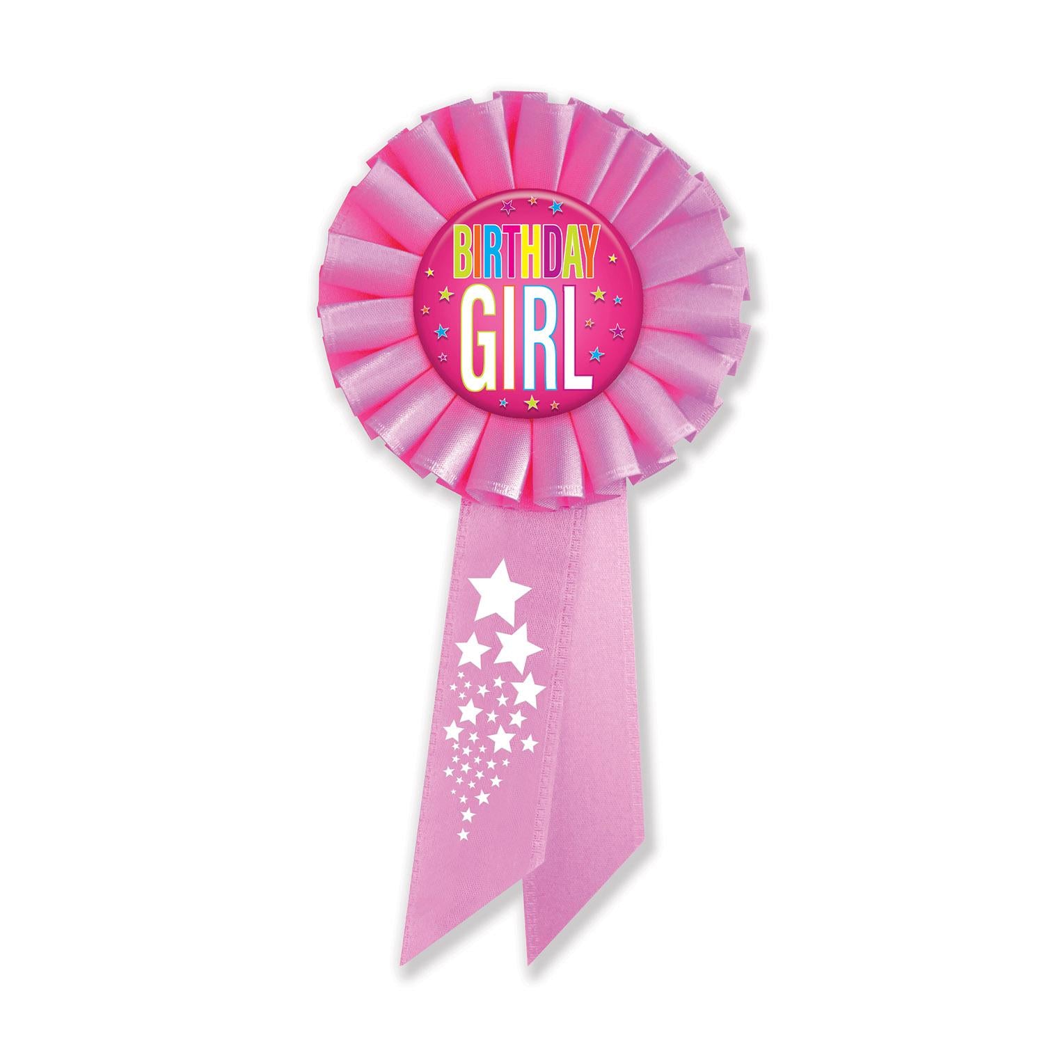 Beistle Birthday Girl Rosette- Light Pink