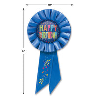 Beistle Happy Birthday Rosette (Case of 6)