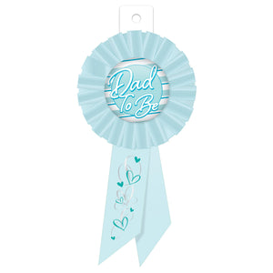 Beistle Dad To Be Rosette - blue (Case of 6)