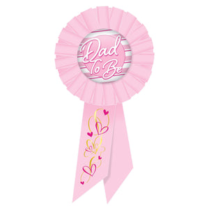 Beistle Dad To Be Rosette - pink