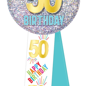 50th Birthday Rosette (Case of 6)