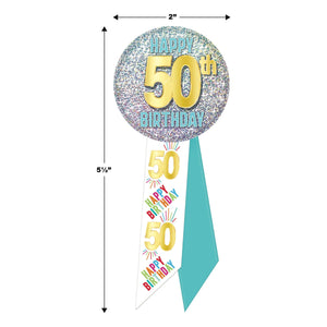 50th Birthday Rosette (Case of 6)
