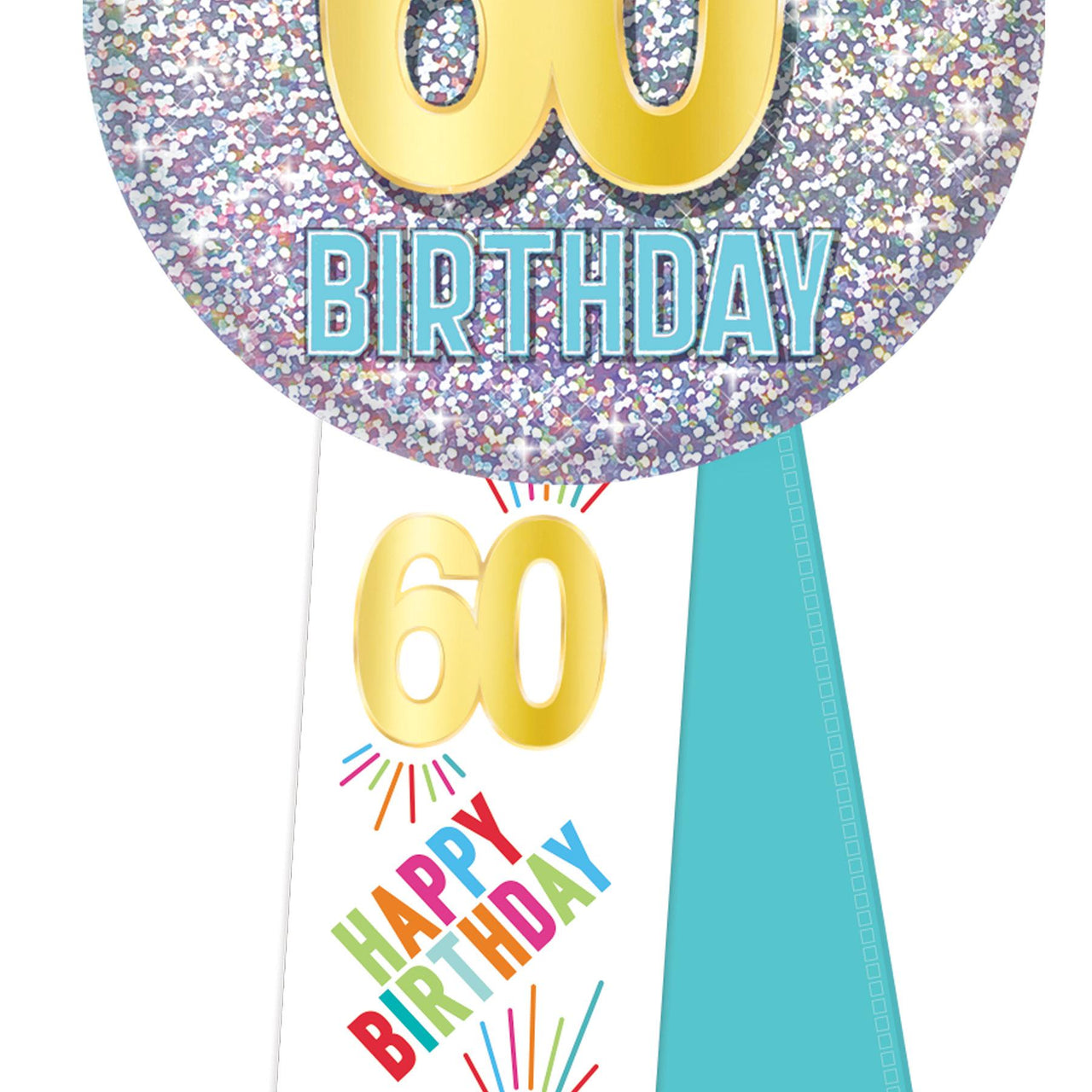 60th Birthday Rosette (Case of 6)