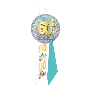 60th Birthday Rosette (Case of 6)