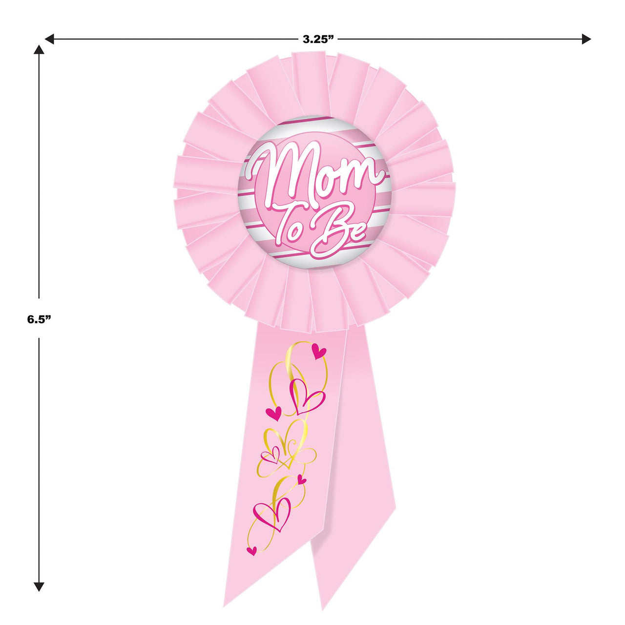 Beistle Mom To Be Rosette - pink (Case of 6)
