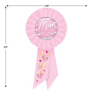Beistle Mom To Be Rosette - pink (Case of 6)