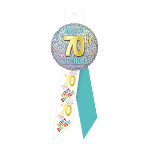 70th Birthday Rosette (Case of 6)