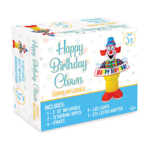 Jumbo Happy Birthday Clown Inflatable