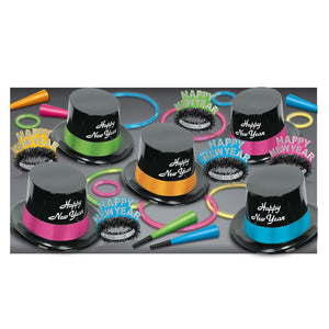 Beistle New Year's Eve Neon Glow Party Kit for 10