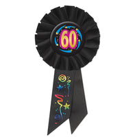 Beistle 60th Birthday Rosette- Black