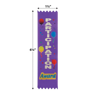 Participation Award Value Pack Ribbons
