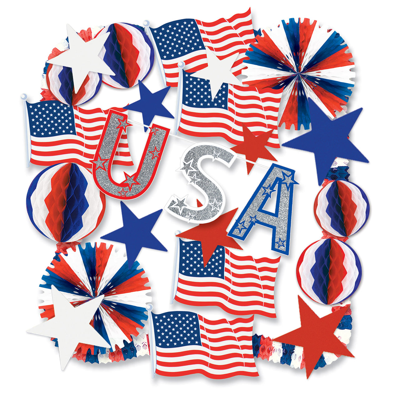 Beistle Patriotic Party Decorating Kit