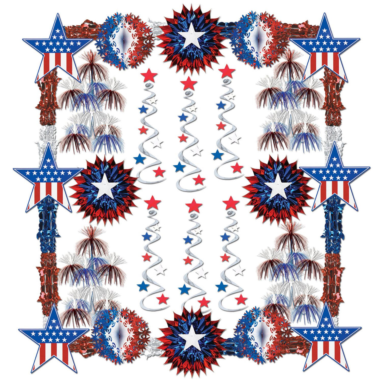 Beistle Patriotic Reflections Party Decorating Kit